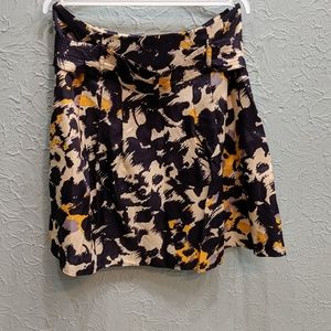 Floral skirt with belt